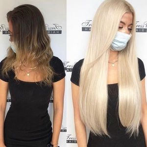Add length, add volume with our blonde wefts